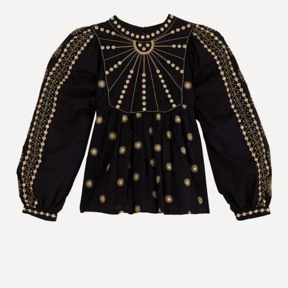 NWOT Farm Rio Sun Embroidered Blouse - Picture 2 of 12